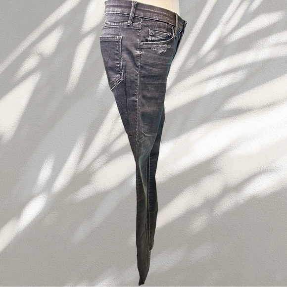 MOTHER Denim ‘The Looker’ Distressed Skinny Jeans in “Destroyed Ride” Gray Sz 26 - Picture 13 of 16